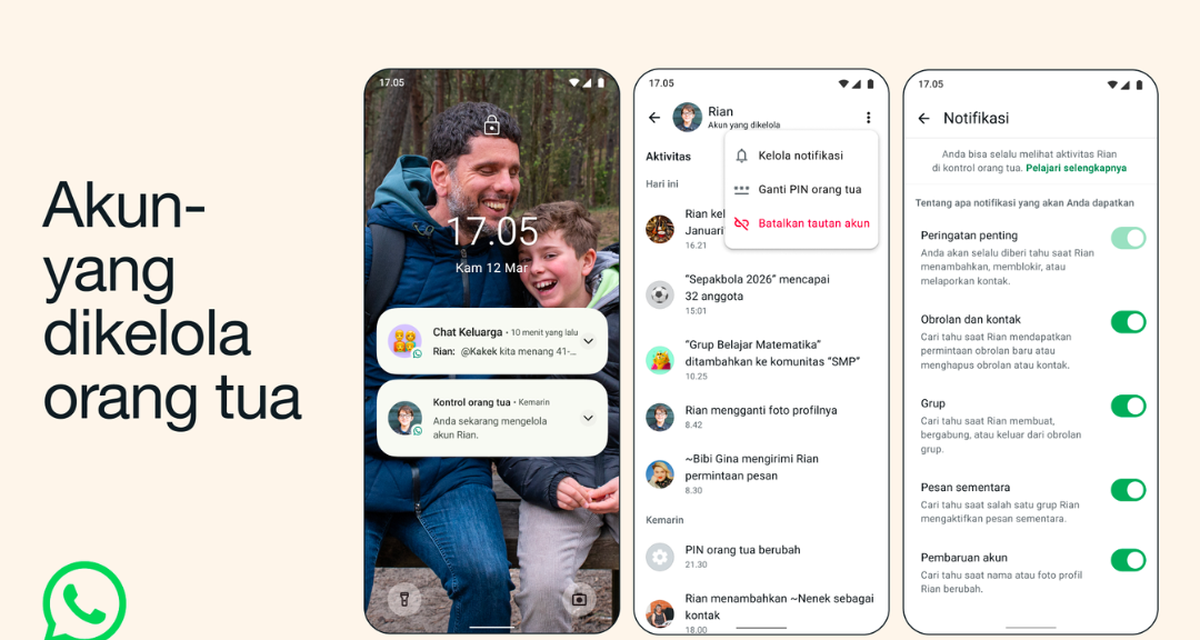 WhatsApp Hadirkan Akun Khusus Anak, Aktivitas Bisa Di Pantau