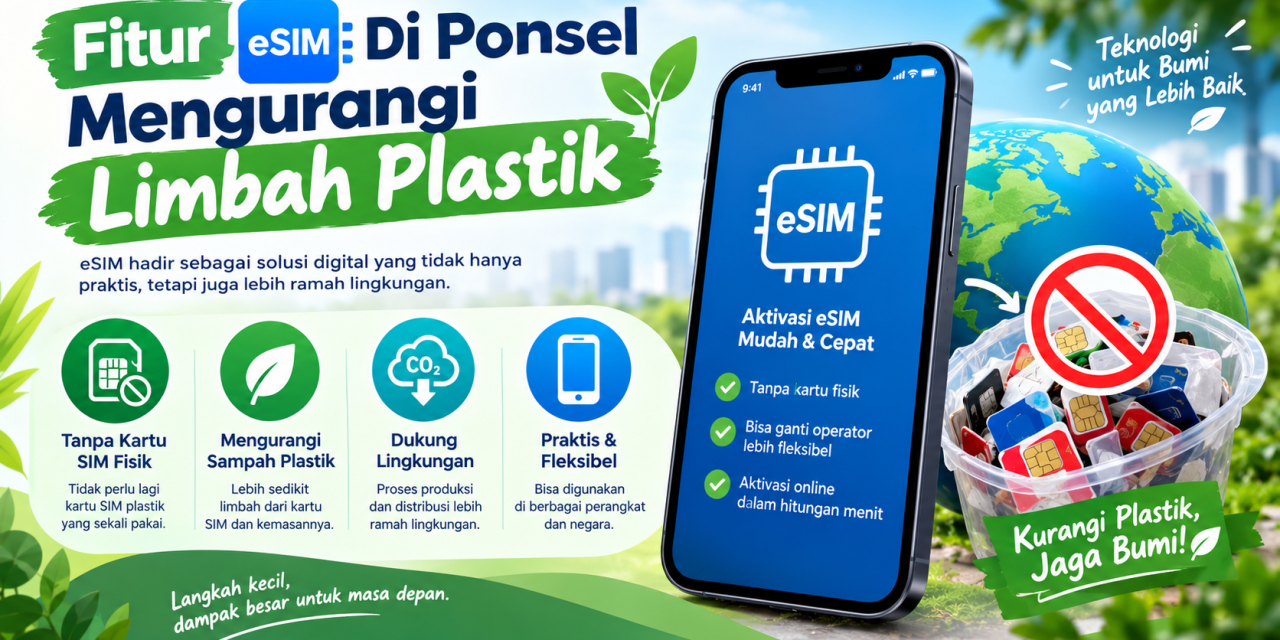Fitur ESIM Di Ponsel Mengurangi Limbah Plastik